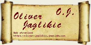 Oliver Jaglikić vizit kartica